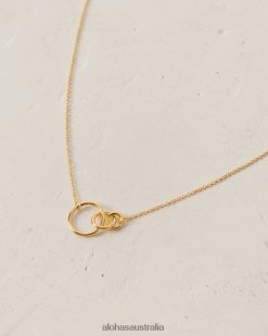 Alohas Women Acai - Gold Charm Necklace Gold 60BH461027 Alohas Australia