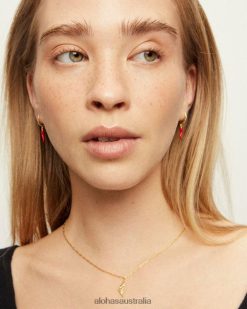 Alohas Women Caelum - Gold Necklace Gold 60BH461202 Alohas Sandals Australia