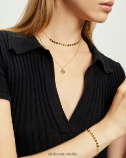 Alohas Women Carina - Gold Necklace Gold 60BH461189 Alohas Australia