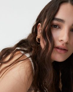 Alohas Women Chain Large - Gold Earrings Gold 60BH461095 Alohas Handbags