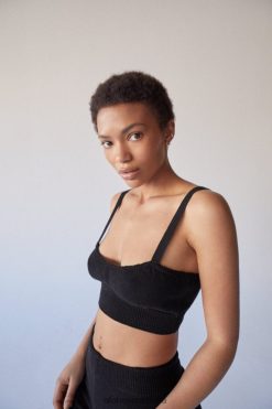 Alohas Women Charm - Black Knit Top Black 60BH46811 Alohas Australia