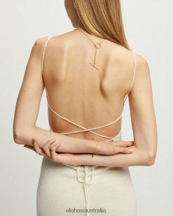 Alohas Women Columba - Gold Necklace Gold 60BH461188 Alohas Handbags