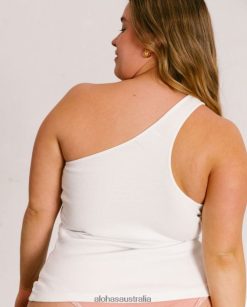 Alohas Women Cortado - White Cotton Top Ivory 60BH46847 Alohas Australia