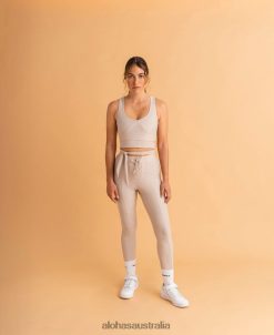 Alohas Women Cross - Beige Legging60BH46989 Alohas Sandals Australia