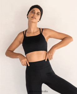 Alohas Women Crossed Back - Black Top Black 60BH46651 Alohas Handbags