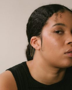 Alohas Women Cynosure - Gold Earcuff Gold 60BH461133 Alohas Sandals Australia