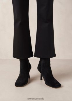 Alohas Women Frappé - Black Suede Boots Black 60BH46574 Alohas Australia