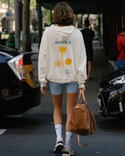 Alohas Women Gabriela - White Hooded Sweatshirt60BH46682 Alohas Australia