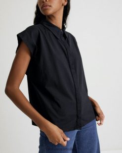 Alohas Women Home - Black Cotton Top Black 60BH46595 Alohas Australia