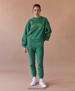 Alohas Women Iconic - Dark Green Sweatpant60BH46674 Alohas Sandals Australia