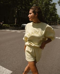 Alohas Women Iconica - Yellow Cotton Sweatshirt60BH46945 Alohas Handbags