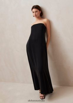 Alohas Women Ilia - Black Maxi Dress Black 60BH46598 Alohas Australia