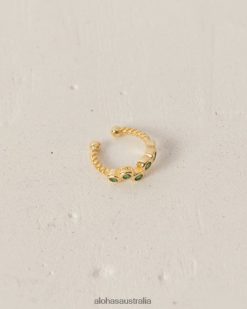 Alohas Women Jackfruit - Green and Gold Earring Green 60BH461114 Alohas Australia