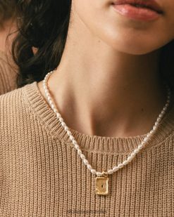 Alohas Women Jujube - Pearl Necklace Gold 60BH461111 Alohas Australia