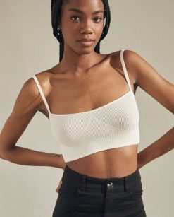 Alohas Women Limelight - White Knit Top60BH46819 Alohas Handbags