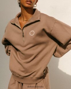 Alohas Women Macchiato - Brown Cotton Top Nutmeg Brown 60BH46922 Alohas Australia