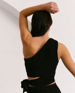 Alohas Women Magnet - Black Cotton Top Black 60BH46775 Alohas Australia