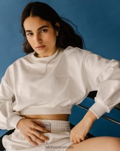 Alohas Women Menina - White Cotton Sweater60BH46940 Alohas Australia
