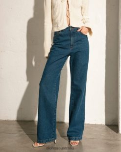 Alohas Women Monday - Blue Cotton Jeans Blue 60BH46816 Alohas Handbags
