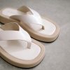 Alohas Women Overcast - White and Beige Leather Sandals Stone Beige 60BH46451 Alohas Australia
