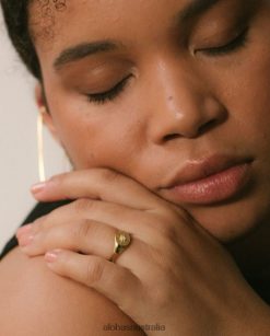 Alohas Women Panacea - Gold Ring Gold 60BH461196 Alohas Sandals Australia