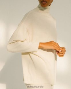 Alohas Women Passenger - White Knit Top Ivory 60BH46765 Alohas Handbags