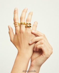 Alohas Women Simple - Gold Ring Gold 60BH461131 Alohas Handbags