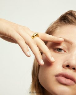 Alohas Women Simple Maxi - Gold Ring Gold 60BH461132 Alohas Australia