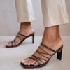 Alohas Women Sunbeam - Thin Strap Heeled Sandals Black 60BH46511 Alohas Australia