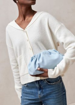 Alohas Women The D - Baby Blue Leather Handbag Baby Blue 60BH461058 Alohas Sandals Australia