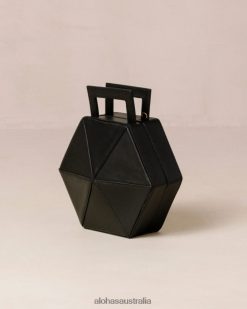 Alohas Women The K - Black Leather Handbag Black 60BH461043 Alohas Sandals Australia