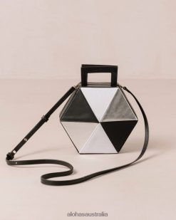 Alohas Women The K - Multicolored Leather Bag Black Silver Bright White 60BH461044 Alohas Handbags