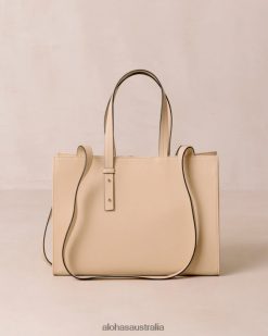 Alohas Women The Z Corn - White Vegan Leather Handbag Corn Cream 60BH461034 Alohas Sandals Australia