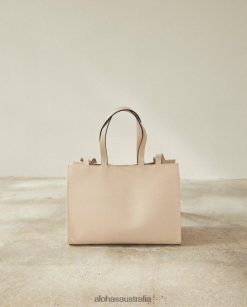 Alohas Women The Z - White Leather Handbag Ivory 60BH461033 Alohas Australia