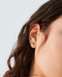 Alohas Women Triplet - Black Earrings Black 60BH461181 Alohas Sandals Australia