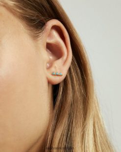 Alohas Women Triplet - Blue Earrings Gold 60BH461180 Alohas Australia