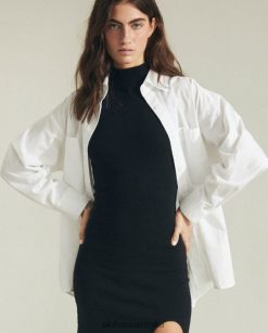 Alohas Women Trophy - White Cotton Shirt Ivory 60BH46720 Alohas Handbags