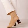 Alohas Women West - Beige Leather Boots Beige 60BH46460 Alohas Australia